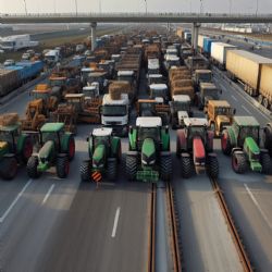 Polští zemědělci blokují silnice: Protest proti Zelené dohodě a levnému dovozu z Ukrajiny