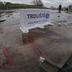 Pod píseckým jezem vznikla plovoucí trdliště pro podporu ryb